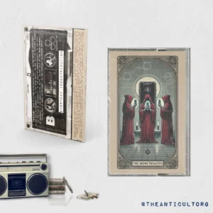 Front cover of The Book of Cults Volume 2 – Everyday Indoctrination, satirical nonfiction book critiquing self-help and social systems